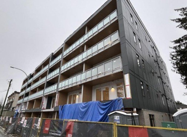 Multi-unit residential building, whole-building air leakage test, Abbotsford